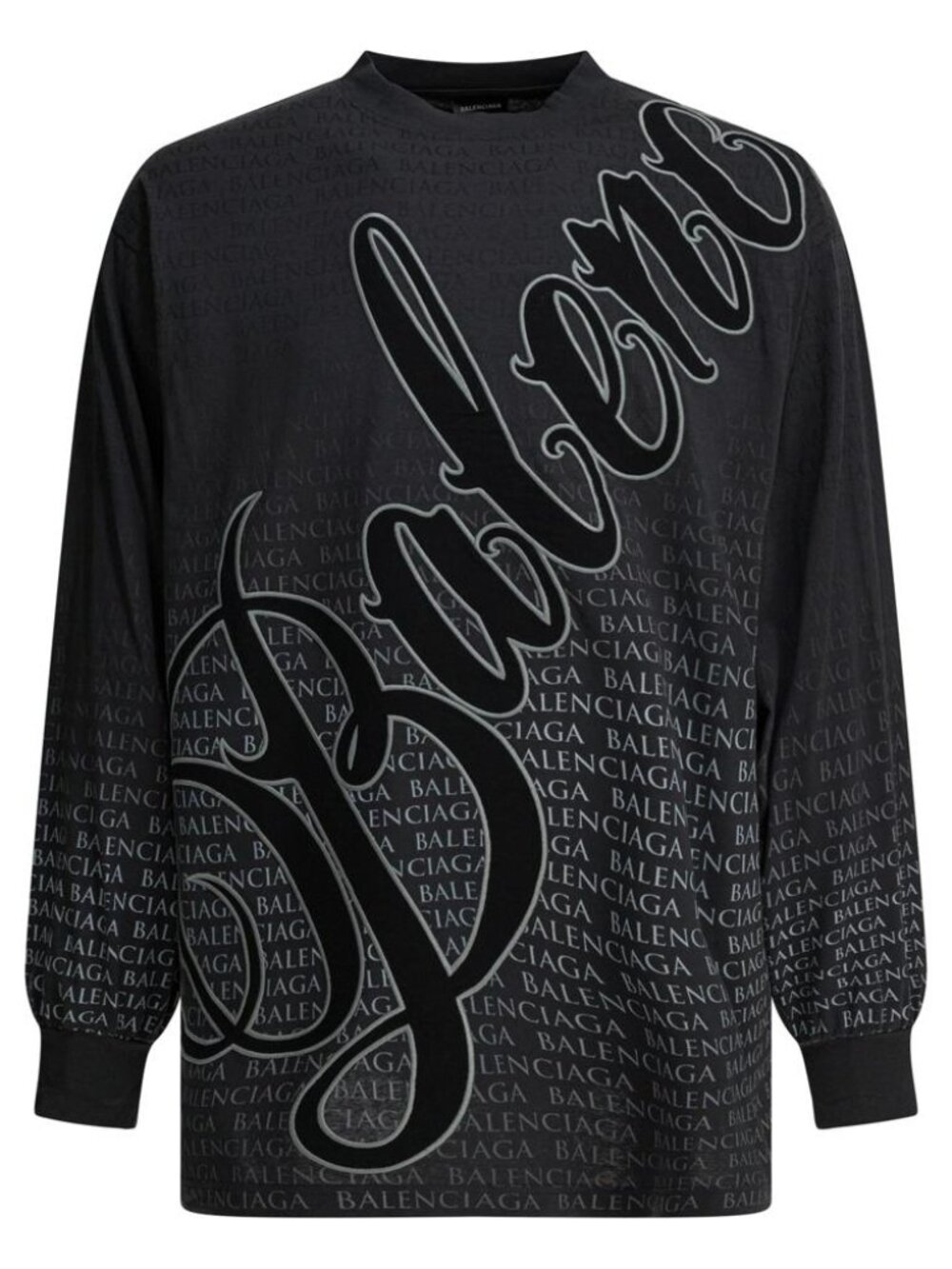 Balenciaga Crew-Neck T-Shirt With Print Tag Size M Men